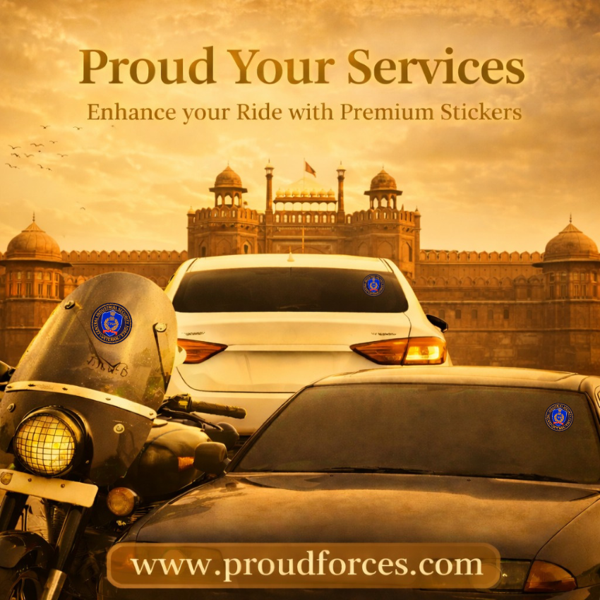 Premium Quality Central Industrial Security Force (CISF) Veteran Car & Bike Stickers