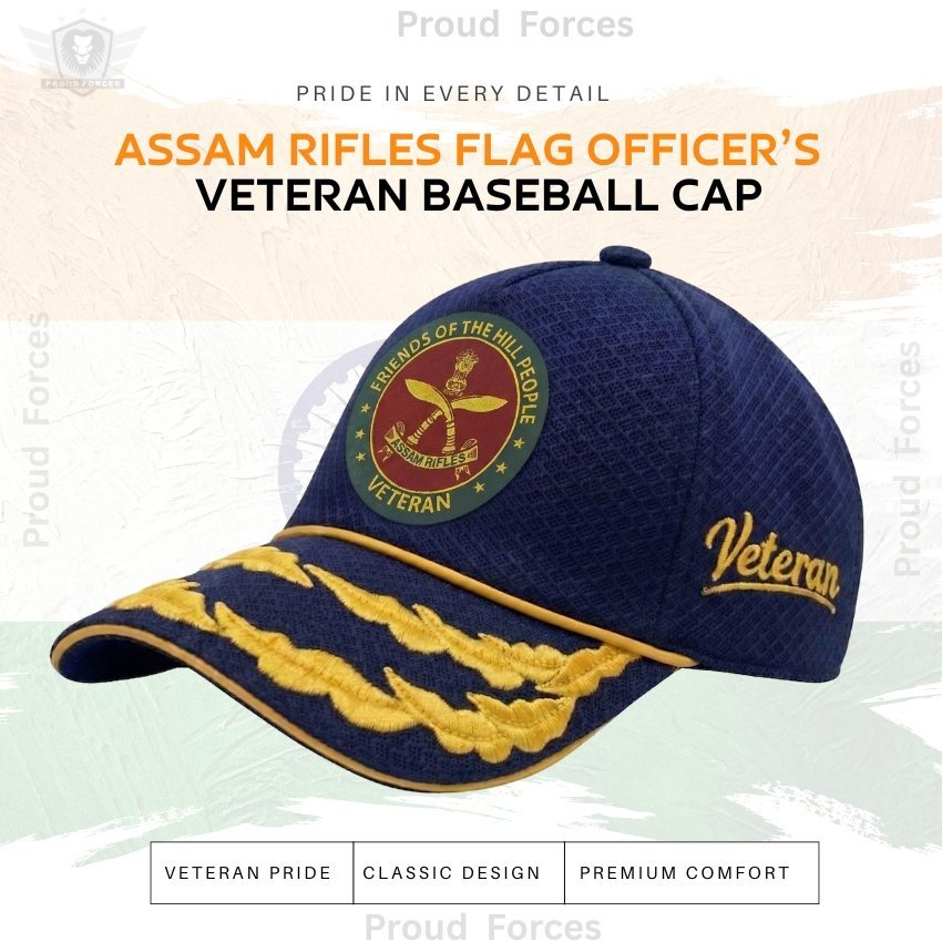 Assam Rifles Flag Officers’ Veteran Baseball Cap (Blue Color) -Premium Quality