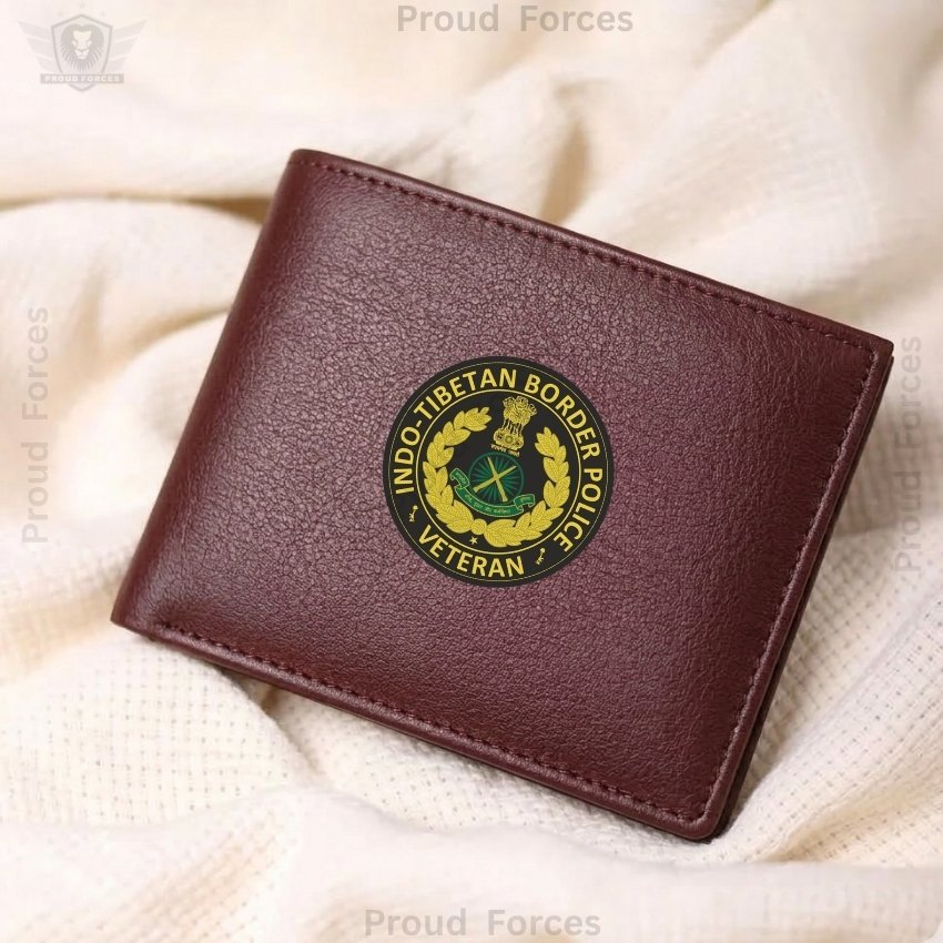 ITBP Veteran Brown Leather Wallet for Men (Premium Classic Edition)