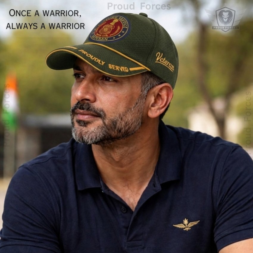 Police Service Proudly (Olive Green Color) Baseball Cap for Veterans - Premium Quality