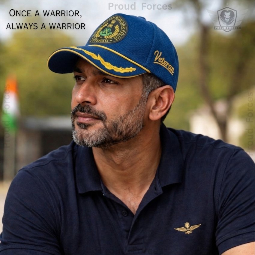 ITBP Officers’ Veteran Baseball Cap (Blue Color) -Premium Quality