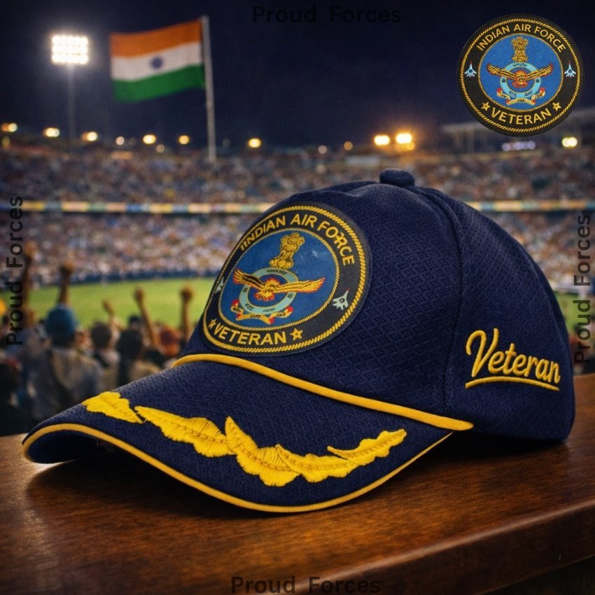 Indian Air Force Officers’ Baseball Cap for Veterans(Blue Color) - Premium Quality