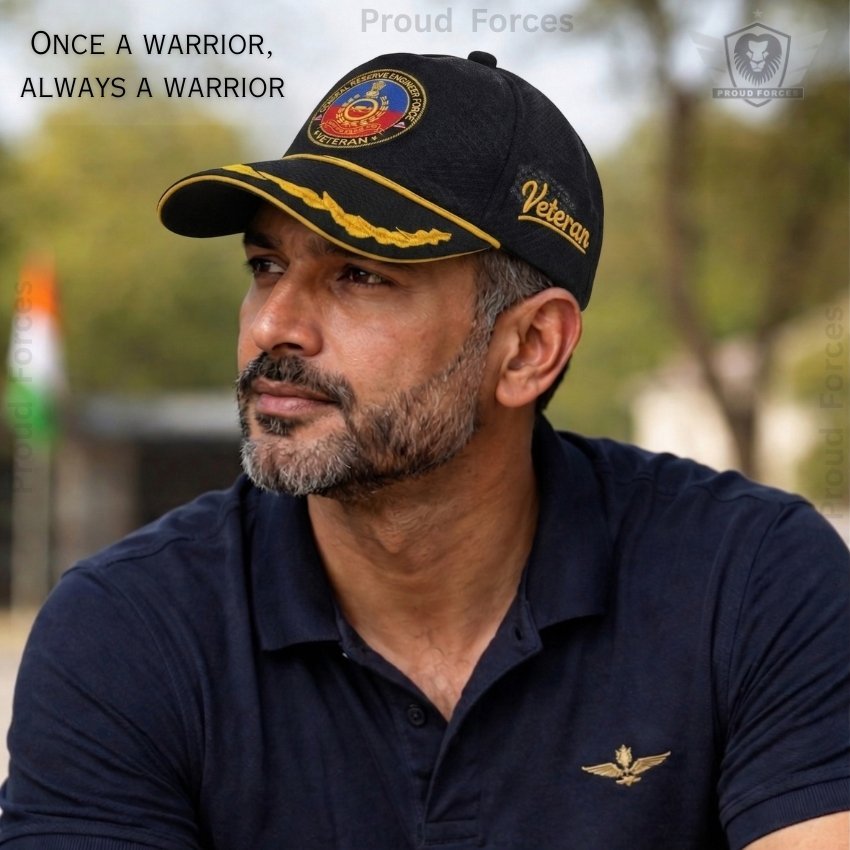 GREF Officers’ Veteran Baseball Cap (Black Color) - Premium Quality