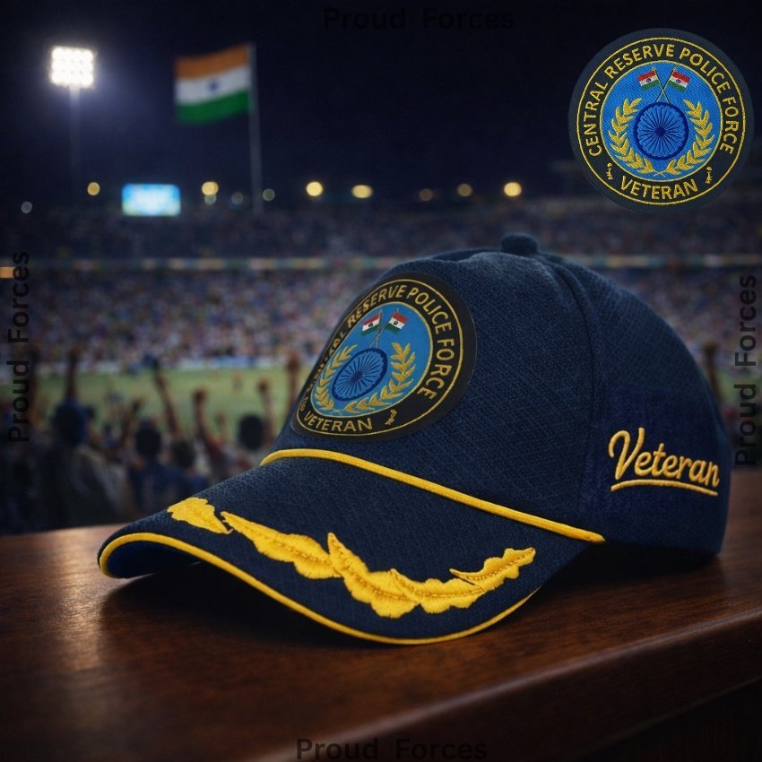 CRPF  Officers’(Blue  Color) Baseball Cap for Veterans - Premium Quality