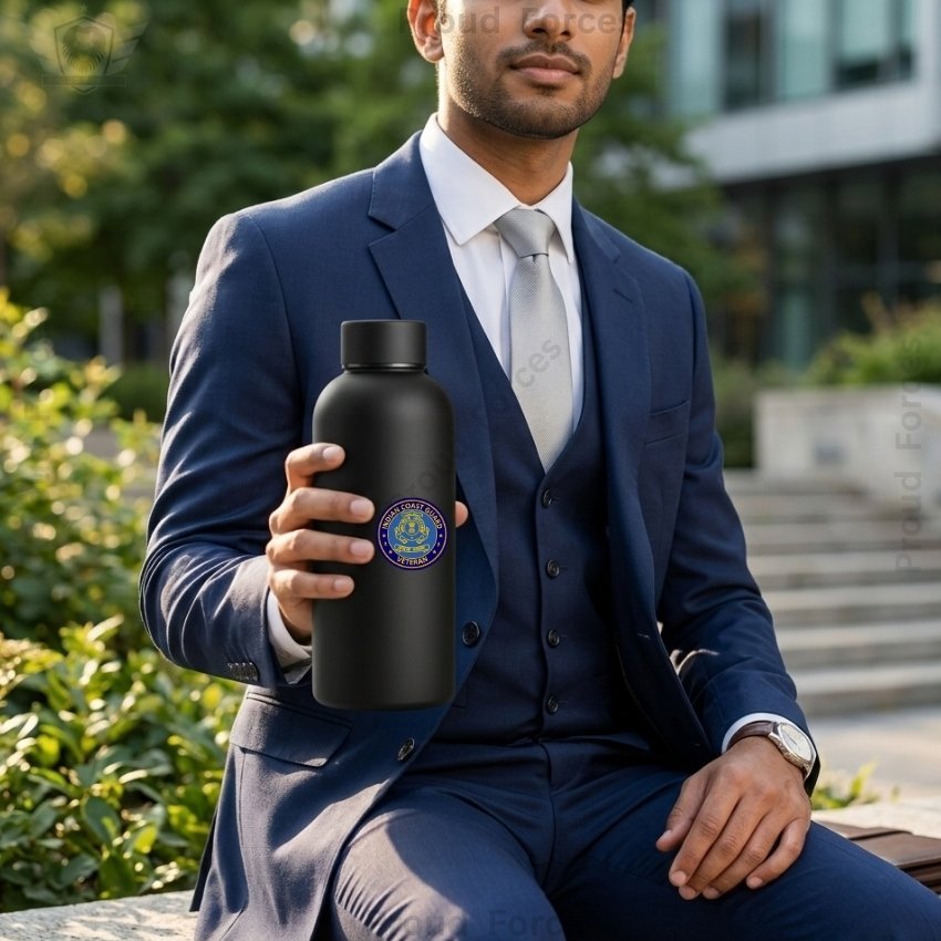 ICG (Indian Coast Guard) Veteran Insulated Water Bottle