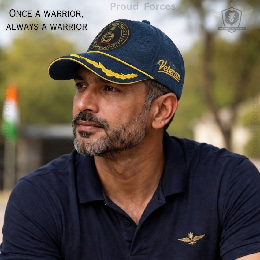 CISF Officers’ Veteran Baseball Cap (Blue Color) - Premium Quality