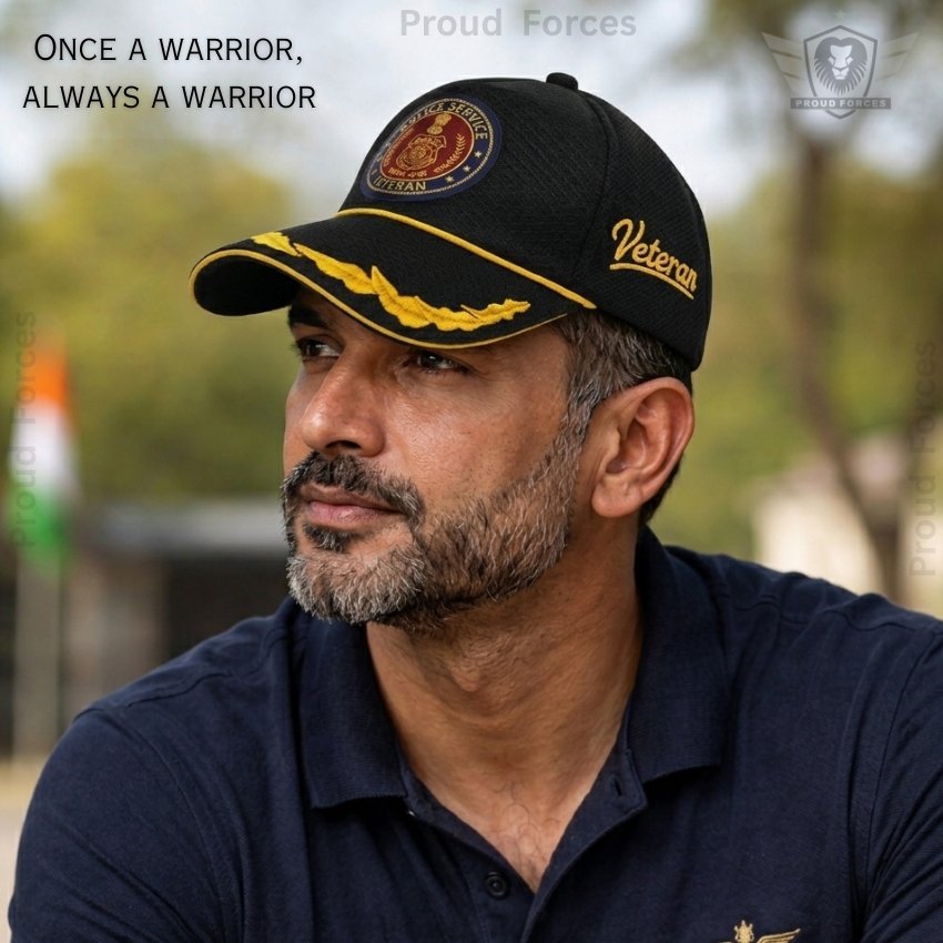 Police Service Officers’ (Black Color) Baseball Cap for Veterans - Premium Quality