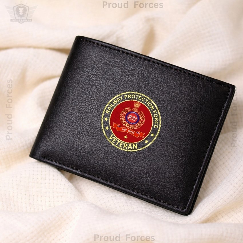 RPF (Railway Protection Force) Veteran Black Leather Wallet for Men (Premium Classic Edition)