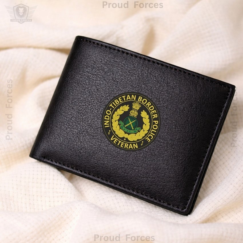 ITBP Veteran Black Leather Wallet for Men (Premium Classic Edition)