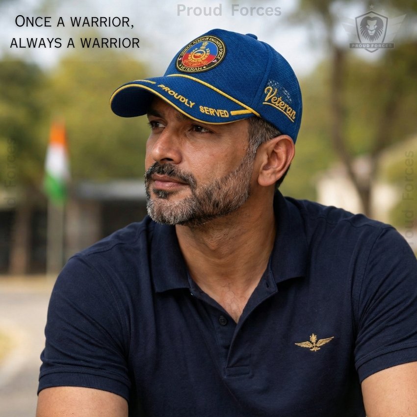 GREF Proudly Veteran Baseball Cap (Blue Color) - Premium Quality