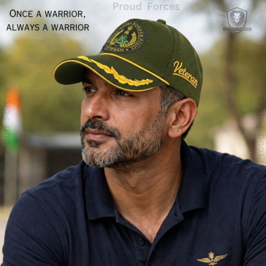 ITBP Officers’ Veteran Baseball Cap (Olive Green Color) - Premium Quality