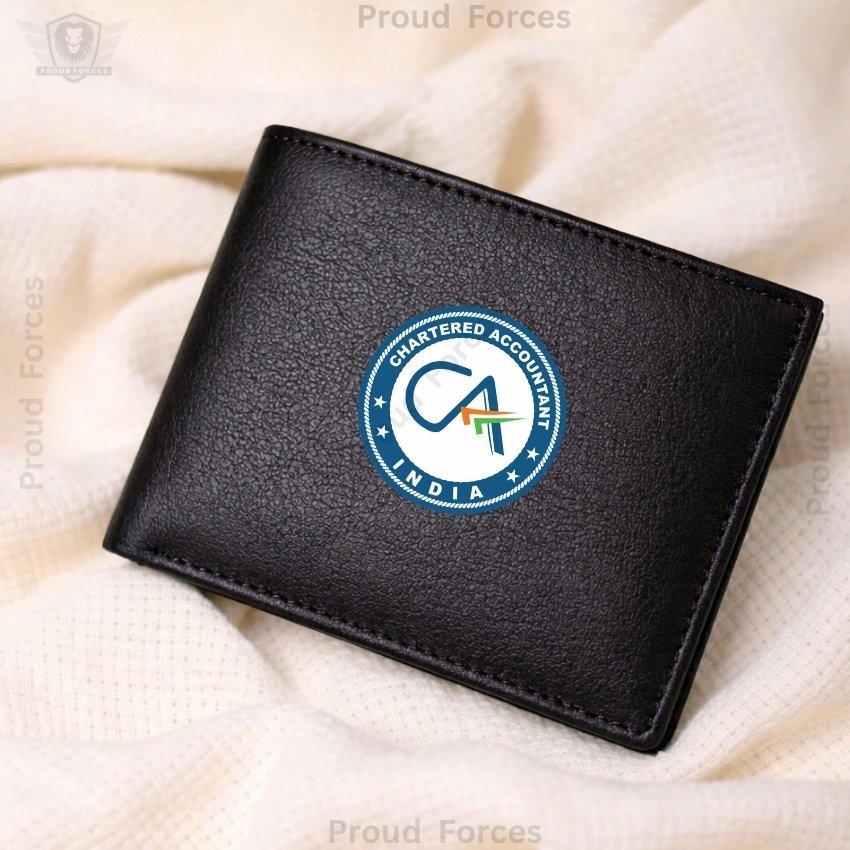 Chartered Accountant (CA) Black Leather Wallet for Men (Premium Classic Edition)