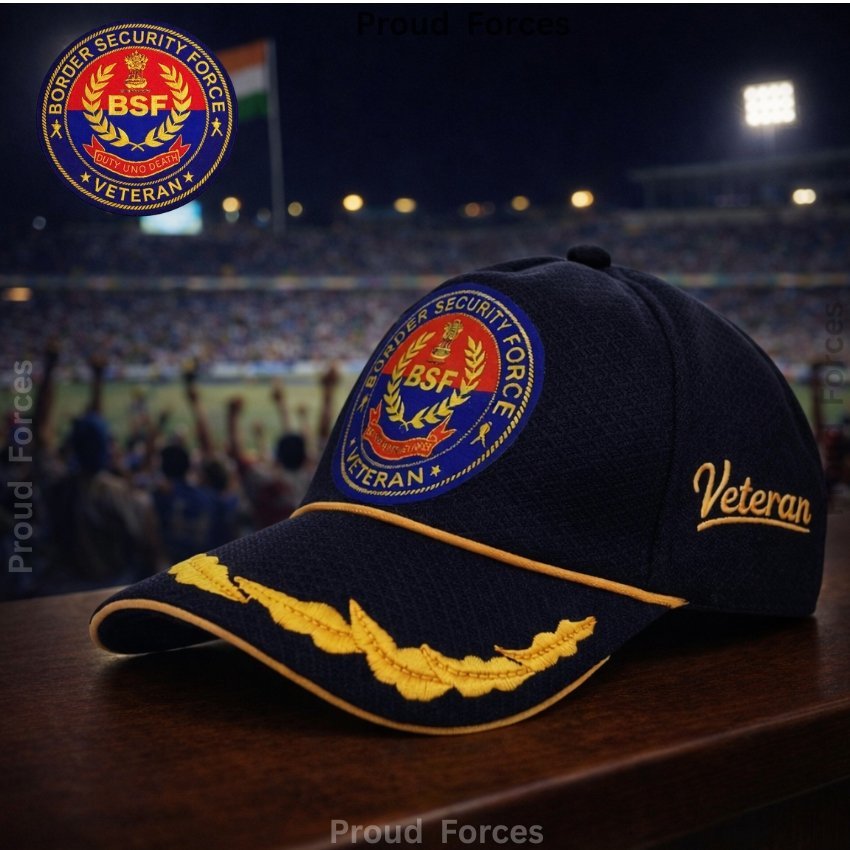 BSF  Officers’(Black Color) Baseball Cap for Veterans -Premium Quality
