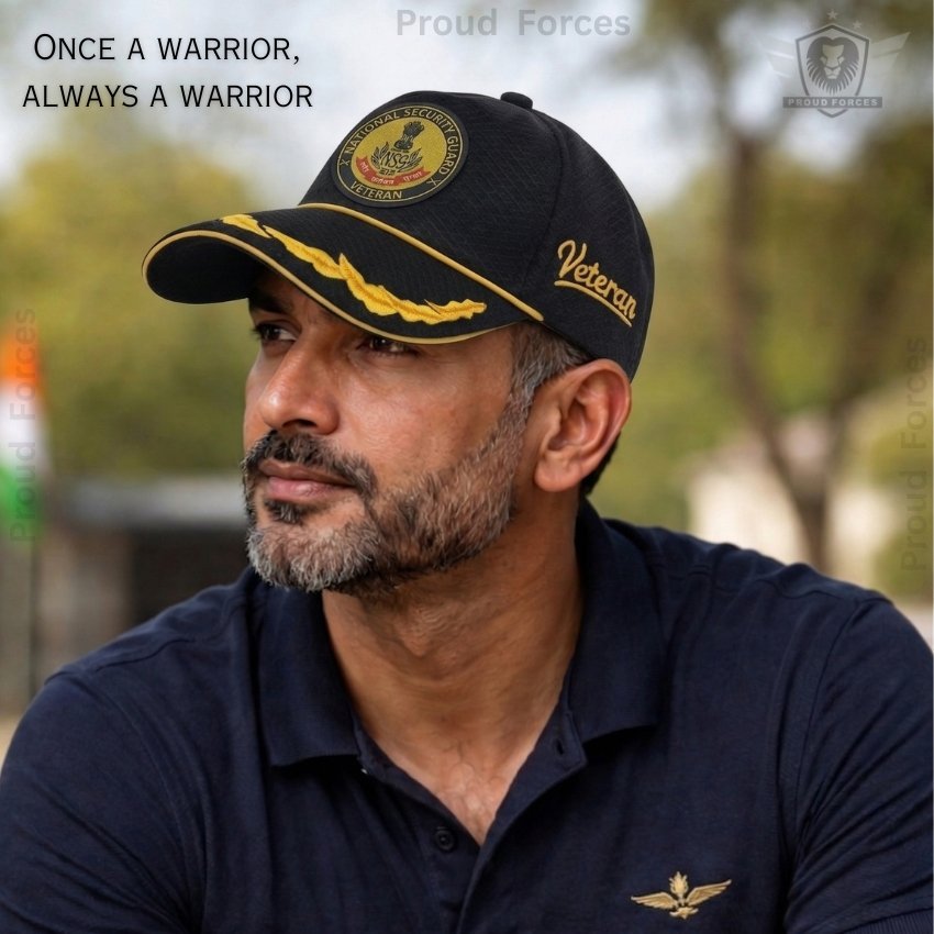 NSG Officer Veteran Baseball Cap (Black Color)- Premium Quality