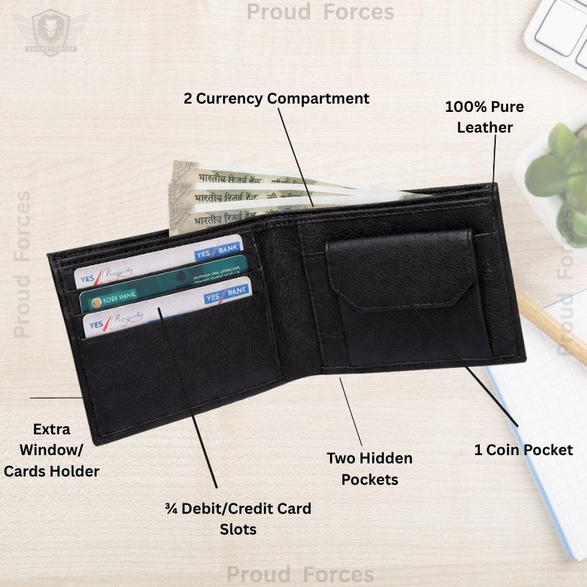 Engineer Black Leather Wallet for Men (Premium Classic Edition)