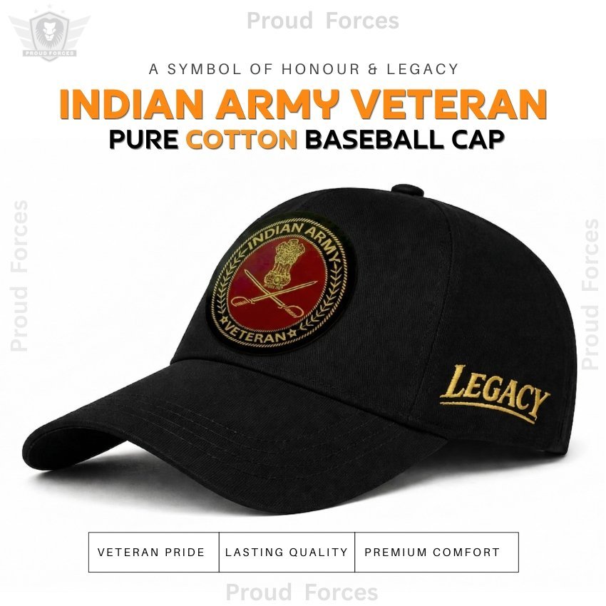 Indian Army Veteran Pure Cotton Cap