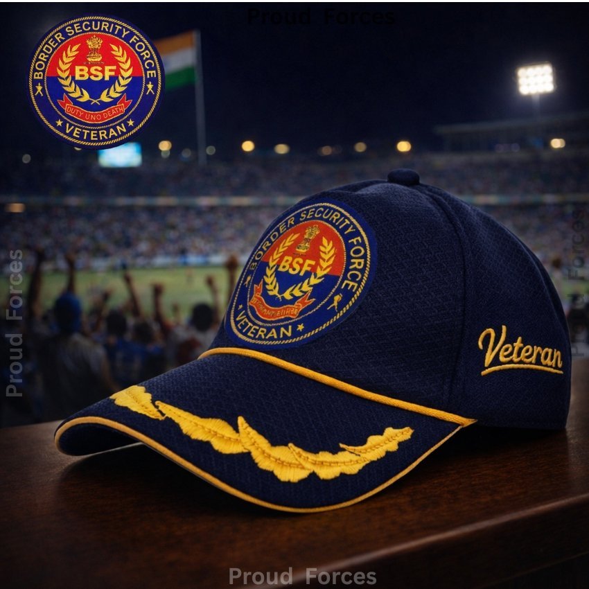 BSF  Officers’(Blue Color) Baseball Cap for Veterans- Premium Quality