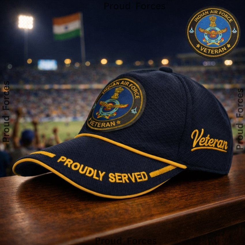 Indian Airforce Proudly Baseball Cap for Veterans(Blue Color) - Premium Quality