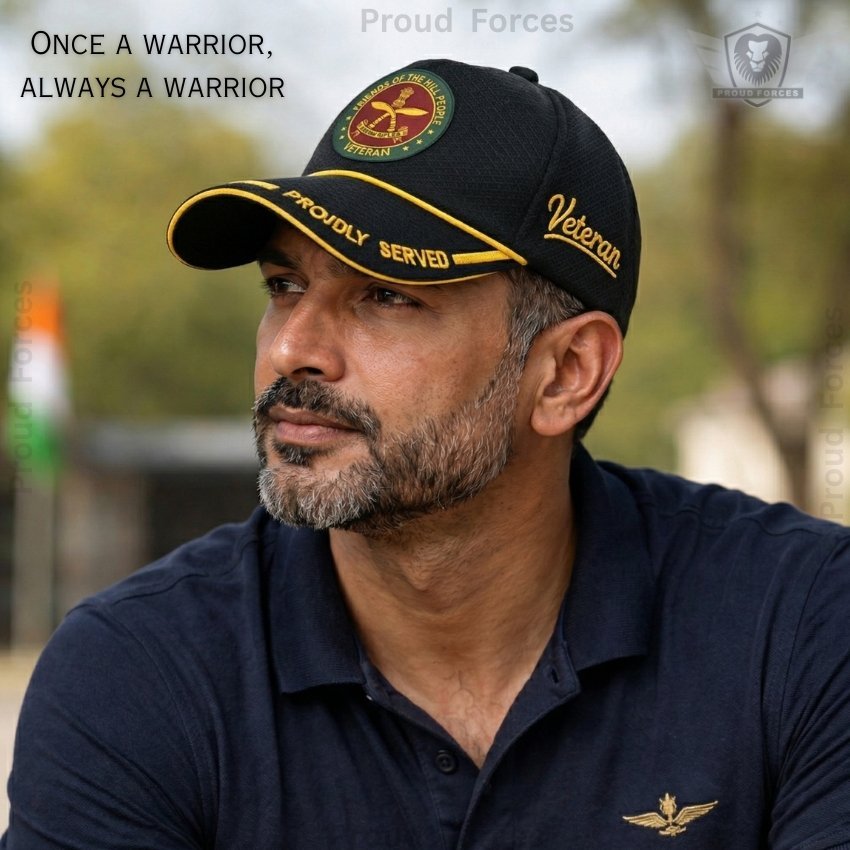 AR Proudly Veteran Baseball Cap (Black Color) - Premium Quality