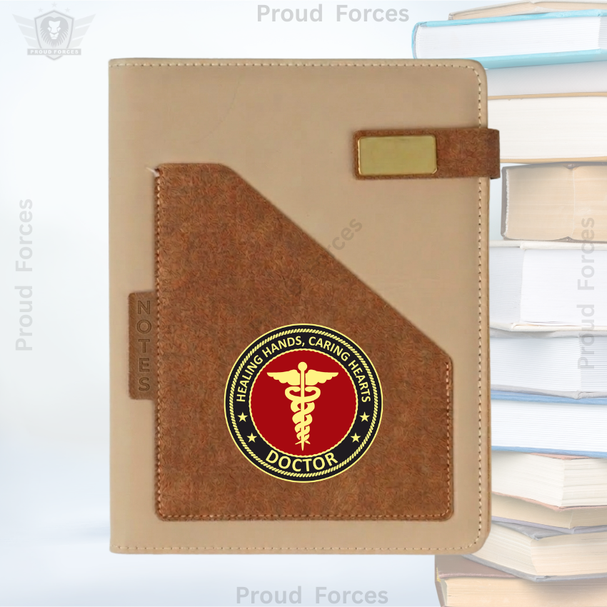 Doctor Office Notebook with Phone & Pen Holder