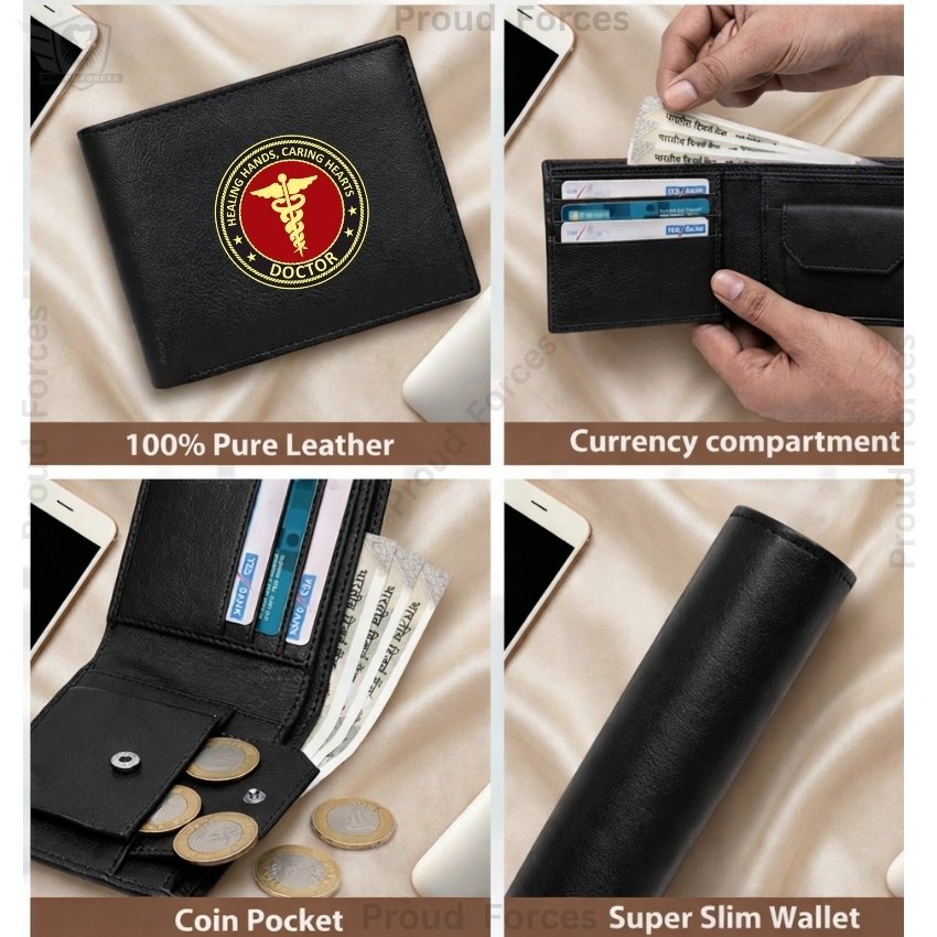 Doctor Black Leather Wallet for Men (Premium Classic Edition)