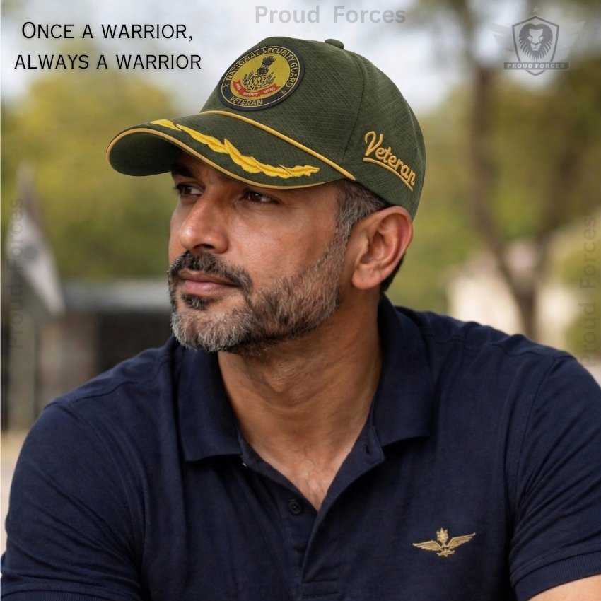 NSG Officer Veteran Baseball Cap (Olive Green Color) -Premium Quality