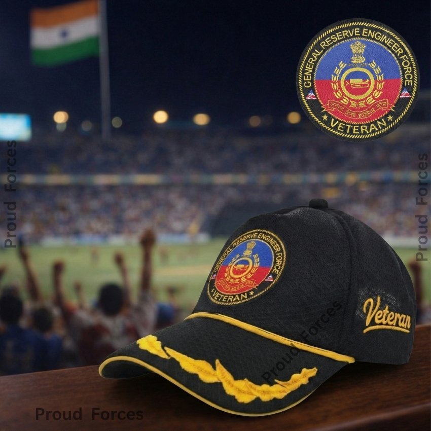GREF Officers’ Veteran Baseball Cap (Black Color) - Premium Quality