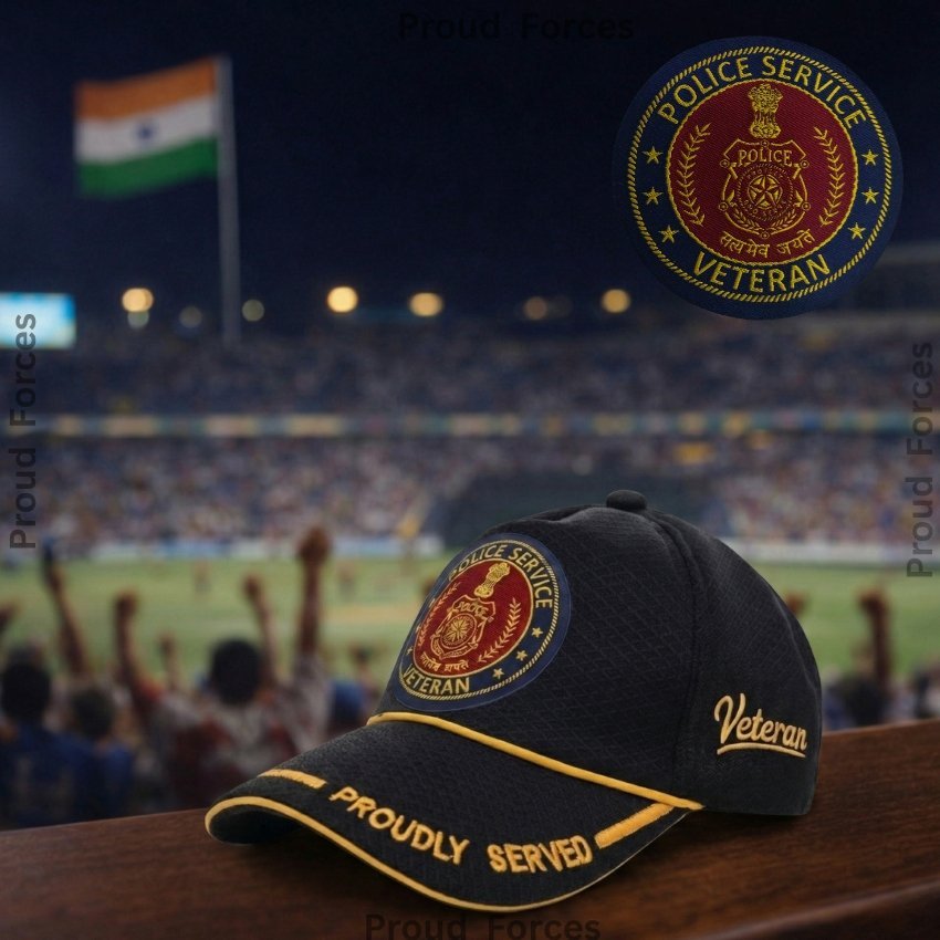 Police Service Proudly (Black Color) Baseball Cap for Veterans -Premium Quality