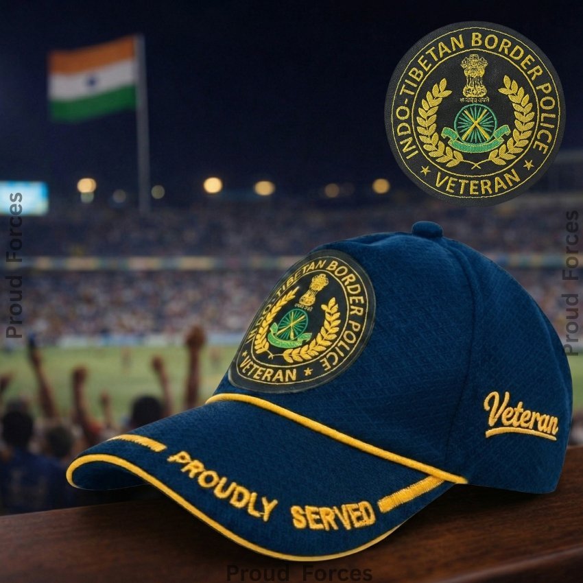 ITBP Proudly Veteran Baseball Cap (Blue Color) - Premium Quality