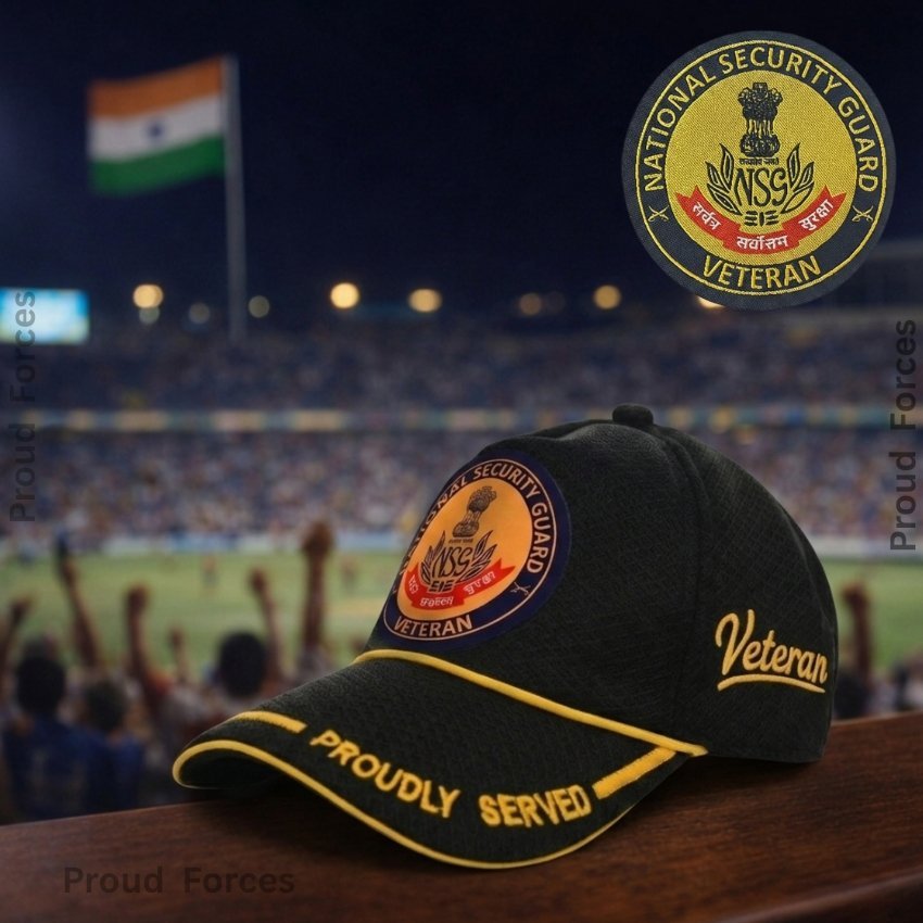 NSG Proudly Veteran Baseball Cap (Black Color) - Premium Quality