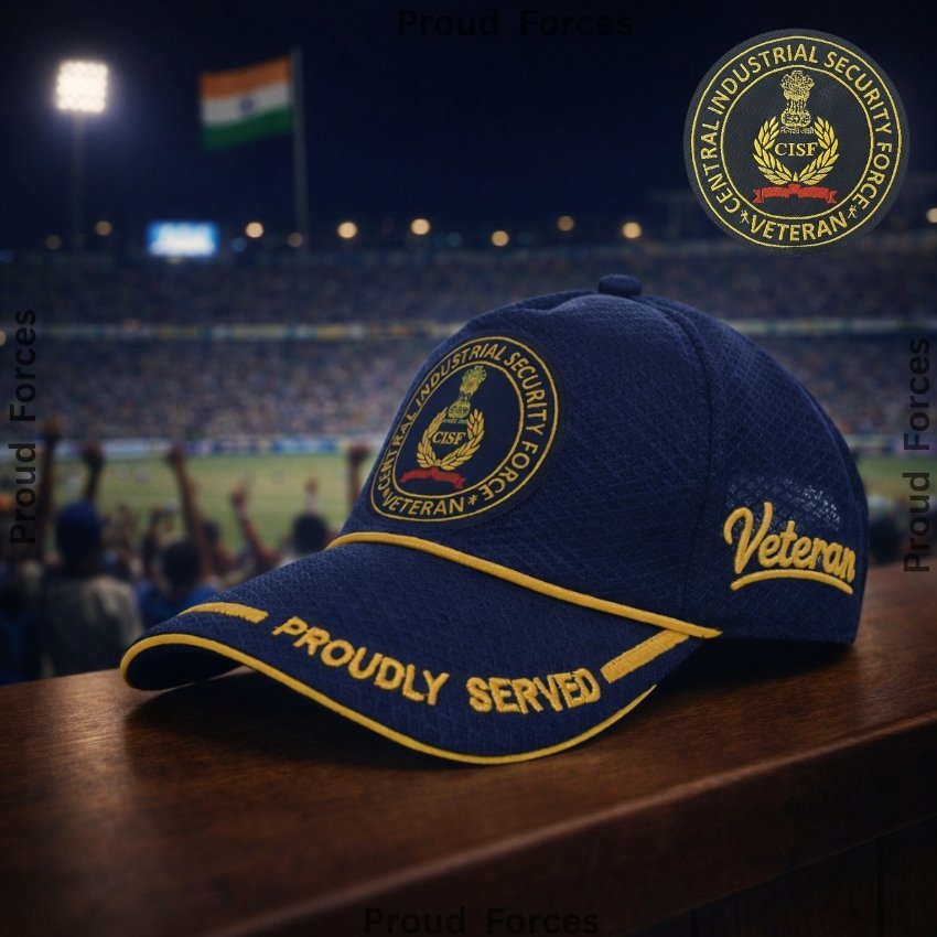 CISF Proudly Veteran Baseball Cap (Blue Color)- Premium Quality