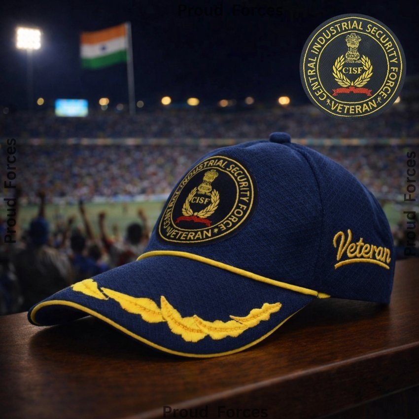 CISF Officers’ Veteran Baseball Cap (Blue Color) - Premium Quality