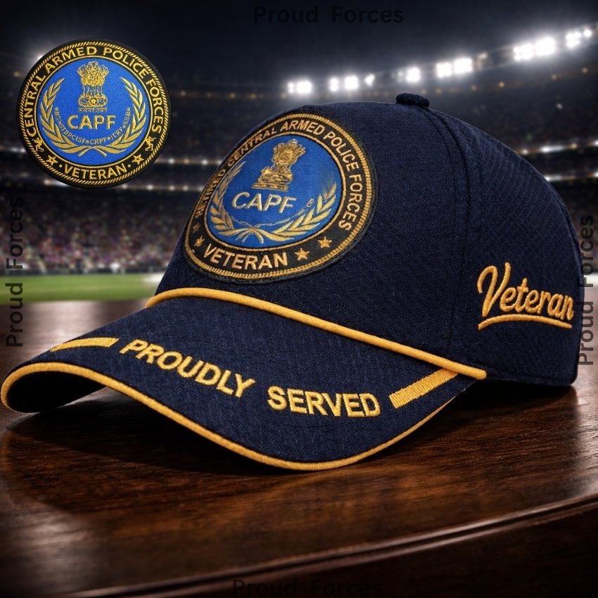 CAPF Proudly Served Blue Baseball Cap for Veterans - Premium Quality