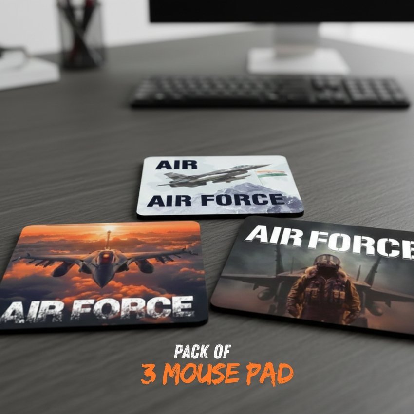 Premium Quality Indian Air Force Mouse Pad – Pack of 3