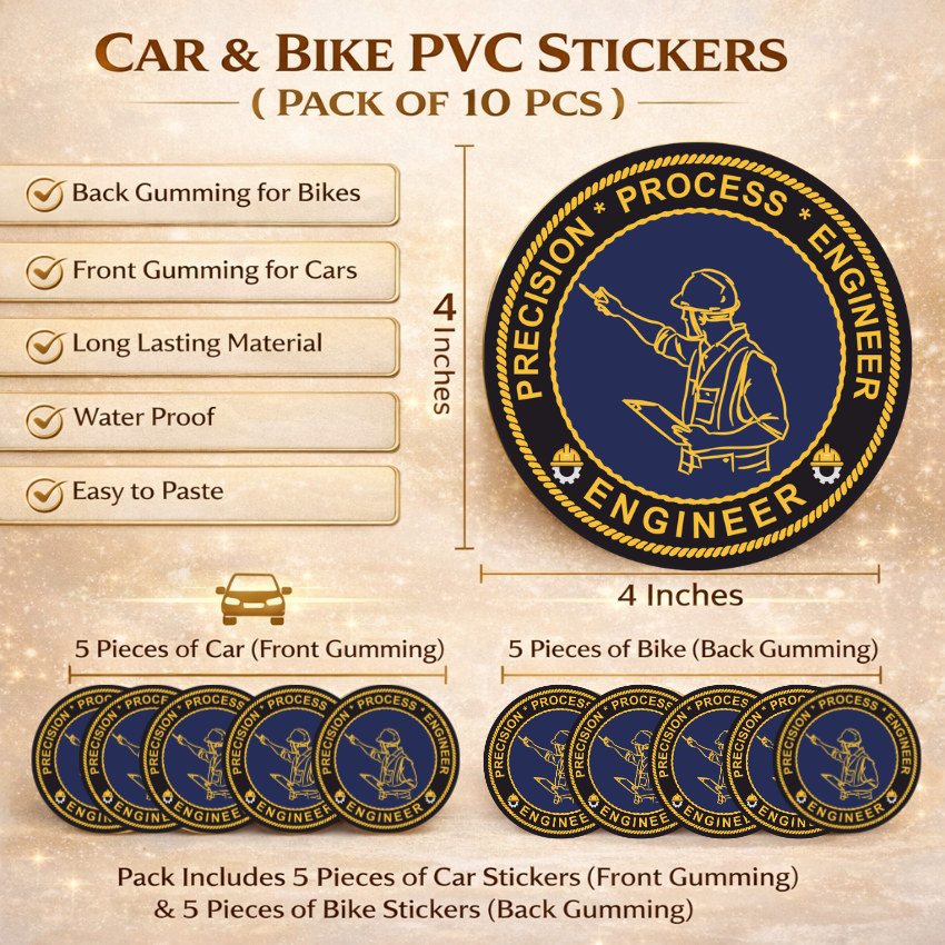 Premium Quality Engineer Car & Bike Stickers