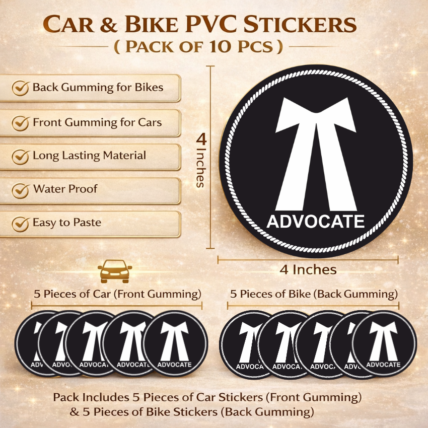 Premium Quality Advocate Car & Bike Stickers
