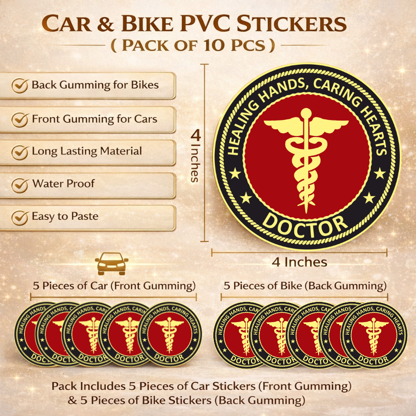 Premium Quality Doctor Veteran Car & Bike Stickers