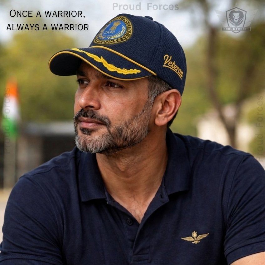 CAPF  Officers’ (Blue color) Baseball Cap for Veterans -Premium Quality