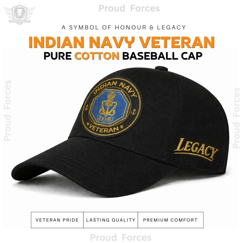 Indian Navy Veteran Pure Cotton Cap