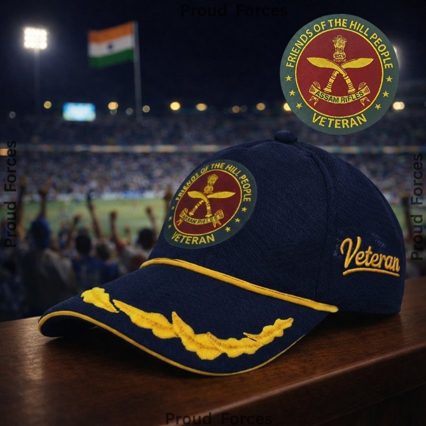 Assam Rifles (AR) Officers’ Veteran Baseball Cap (Blue Color) - Premium Quality