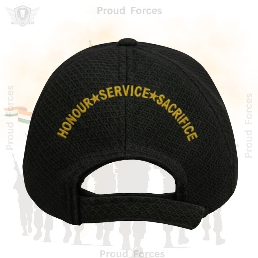 Indian Army Proudly Veteran Baseball Cap (Black Color) - Premium Quality