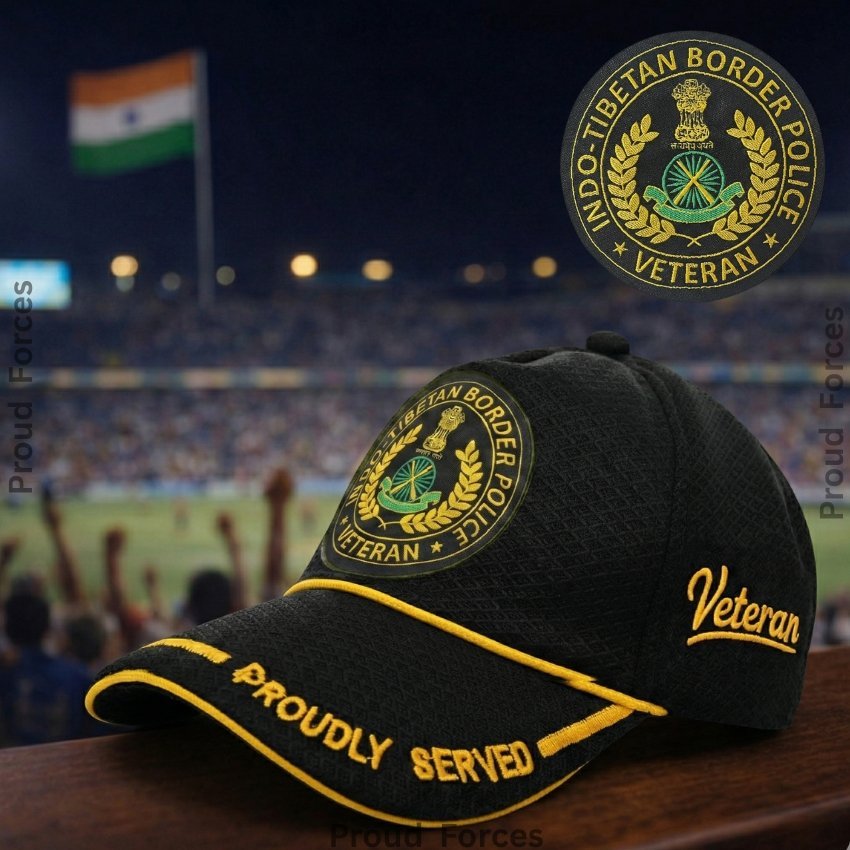 ITBP Proudly Veteran Baseball Cap (Black Color) - Premium Quality