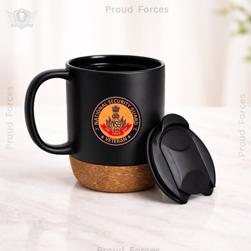 NSG Veteran Matte Finish Coffee Mug with Cork Base