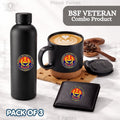 BSF Veteran Premium Combo Pack of 3 – Bottle, Coffee Mug & Leather Wallet