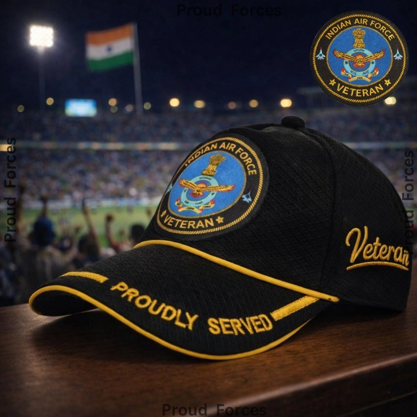 Indian Airforce Proudly Baseball Cap for Veterans(Black Color)- Premium Quality