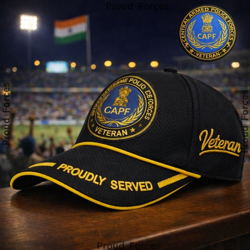 CAPF Proudly Served Baseball Cap for Veterans(Black Color) - Premium Quality