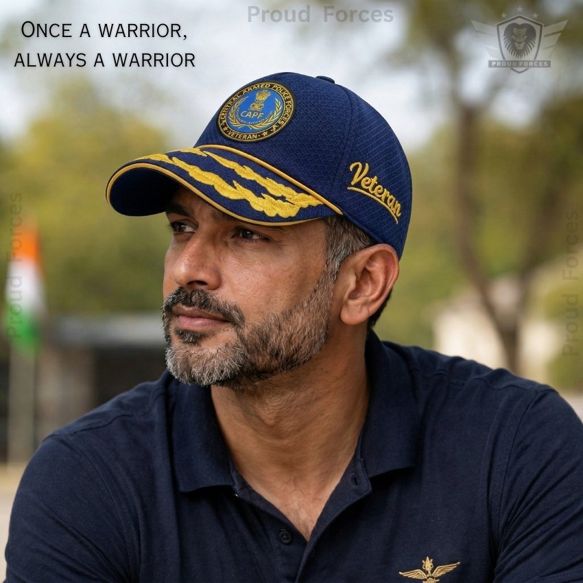 CAPF Flag Officers’ Veteran Baseball Cap (Blue Color)- Premium Quality