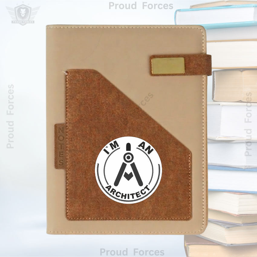 Architect Office Notebook with Phone & Pen Holder
