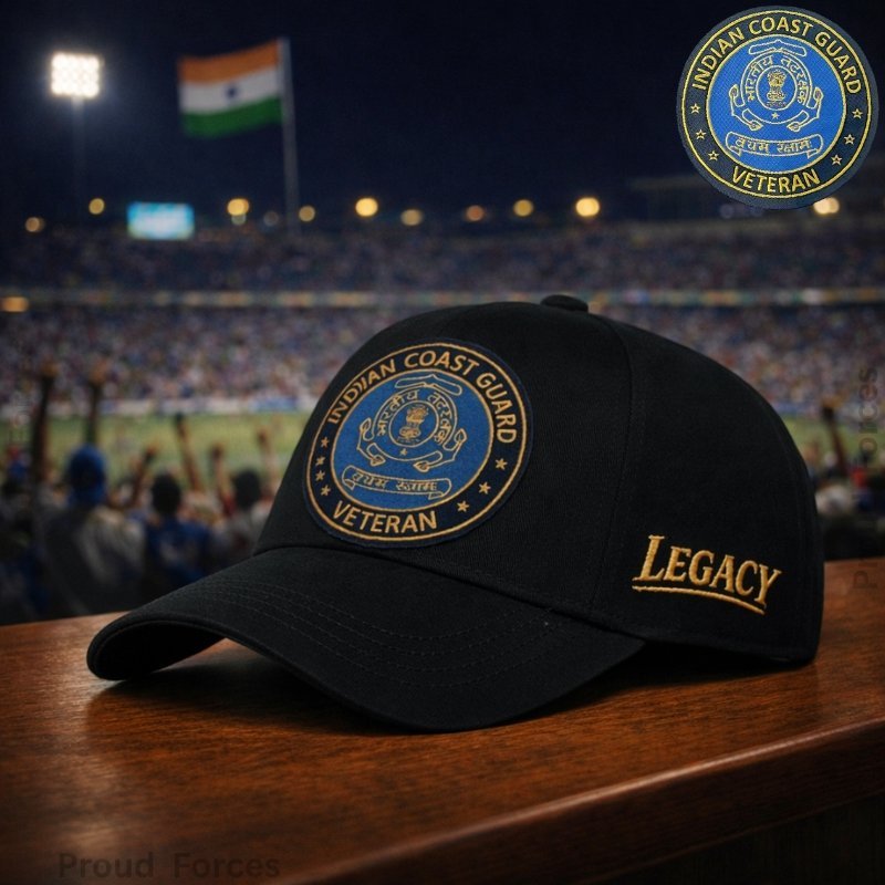 Indian Coast Guard Veteran Pure Cotton Cap