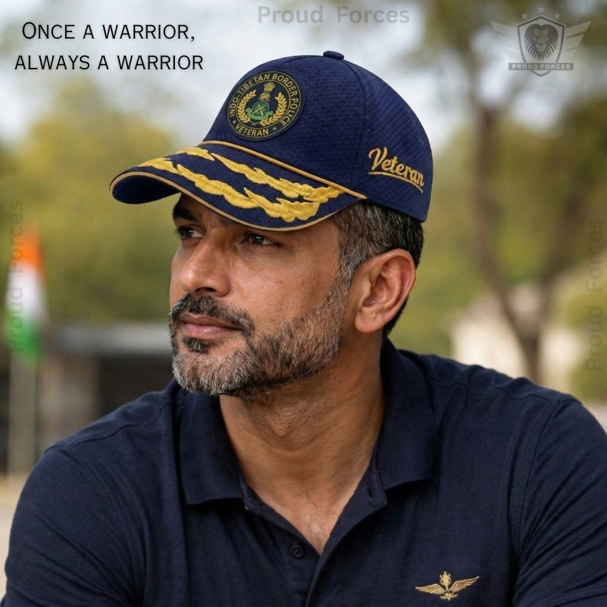 ITBP Flag Officers’ Veteran Baseball Cap (Blue Color) -Premium Quality
